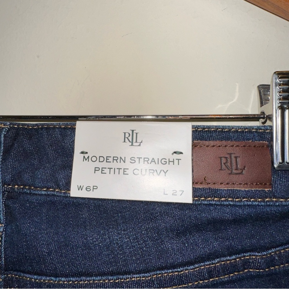 Lauren Ralph Lauren Women 6P Modern Straight Curvy Low Rise Jeans Casual Preppy - Picture 6 of 11
